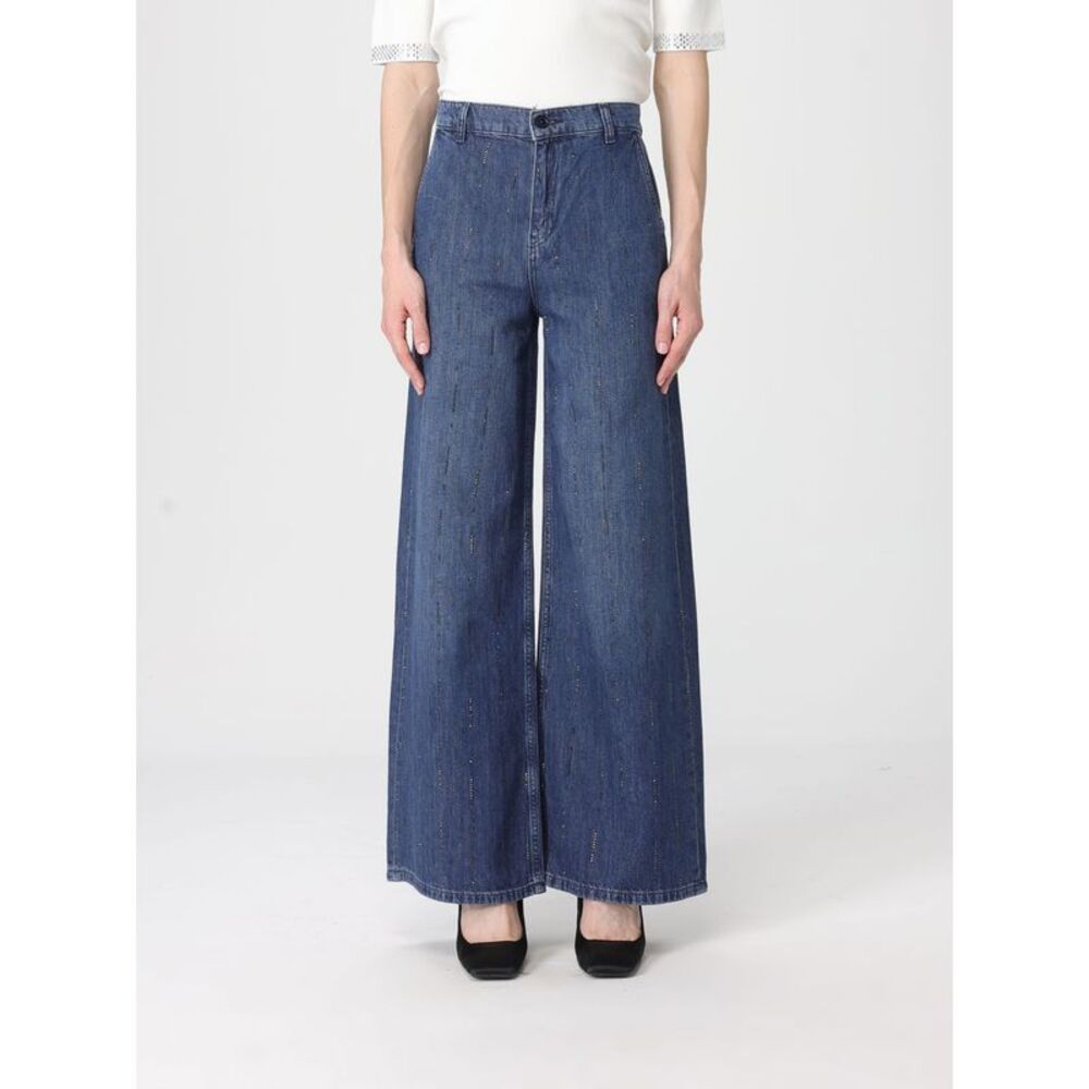 Liu Jo Women Flared Jeans Liu Jo In Cotton Denim With Rhinestones